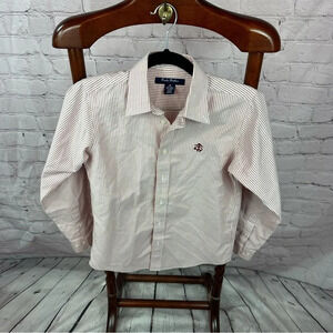 Boys brooks brothers red stripe shirt size medium